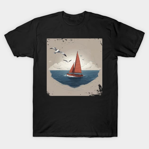 Zen Sailing Boat T-Shirt by AdventureLife